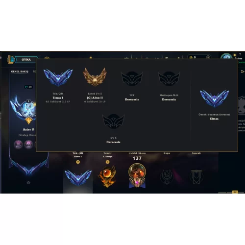 ⭐EUW  HANDMADE DİAMOND I TEMİZ HESAP HIGH WR⭐